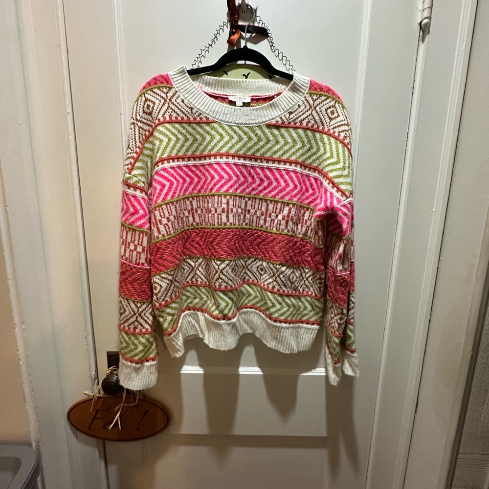 Colorful Geometric Knit Sweater